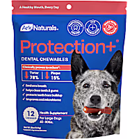 Ark Naturals Protection+ Brushless Toothpaste Fortified Dental Chew for Large Dogs Upto 40+ lbs.
