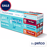 WholeHearted Grain Free Kitten Flakes Wet Cat Food Variety Pack