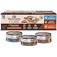 Wellness CORE Signature Selects Natural Canned Grain Free Shredded Poultry Selection Cat Food Variety Pack