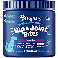 Zesty Paws Chicken Senior Advanced Hip & Joint Bites Soft Chews for Dogs