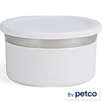 Reddy White On-the-Go Dog Bowl Set