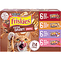 Friskies Extra Gravy Chunky Wet Cat Food Variety Pack