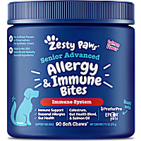 Zesty Paws Senior Advanced Salmon Allergy & Immune Bites for Dogs