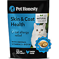 Pet Honesty Skin & Coat Health Chews Allergy Relief of Itchy Skin Supplement for Cats