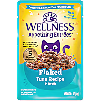 Wellness Appetizing Entrees Natural, Protein-Rich, Grain Free, Tuna Recipe Flaked Adult Wet Cat Food