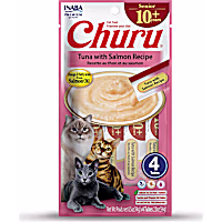 Inaba Churu Tuna with Salmon Recipe Treats for Senior 10+ Cats