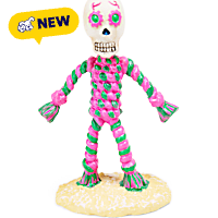 Petco Dia de los Muertos Pink Skeleton Aquarium Decor