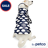 YOULY Navy Cloud Print Pet Raincoat