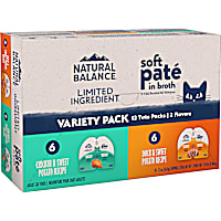 Natural Balance Limited Ingredient Split Cup Chicken and Duck Wet Cat Food Variety Pack