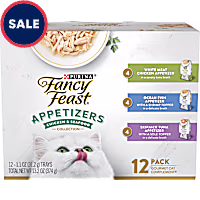 Fancy Feast Lickable Appetizers Grain Free Wet Cat Food Variety Pack