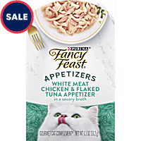 Purina Fancy Feast Topper White Meat Chicken & Flaked Tuna Appetizers Lickable Grain Free Wet Cat Food