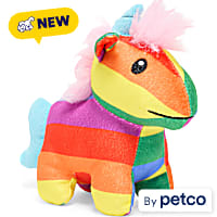 YOULY Pride Rainbow Unicorn Plush Dog Toy