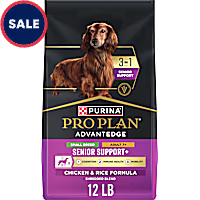 Purina Pro Plan AdvantEDGE Senior Support Plus Small Breed Shredded Blend Chicken and Rice Formula Dry Dog Food