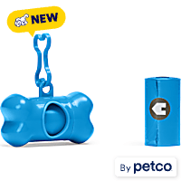 YOULY Royal Blue Waste Bag Dispenser & 2 Roll Set for Dogs