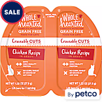 WholeHearted Grain-Free Chicken Recipe in Gravy Craveable Cuts Cat Food Split Cups