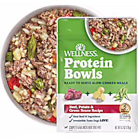 Wellness Protein Bowls, Adult Fresh Alternative Wholesome Grain Beef, Potato & Green Beans Recipe Dog Food