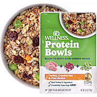 Wellness Protein Bowls, Adult Fresh Alternative Wholesome Grains Turkey, Cranberries & Peas Dog Food
