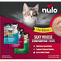 Nulo Silky Mousse Kitten with Salmon, Chicken & Tuna for Kittens Variety Pack