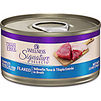 Wellness CORE Grain Free Yellowfin Tuna & Tilapia Signature Selects Flaked Adult Wet Cat Food