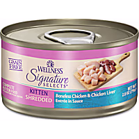 Wellness CORE Grain Free Boneless Chicken & Chicken Liver Signature Selects Shredded Kitten Wet Cat Food