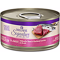 Wellness CORE Grain Free Yellowfin Tuna & Mackerel Signature Selects Flaked Adult Wet Cat Food