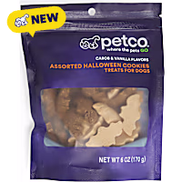 Petco Halloween Assorted Carob & Vanilla Flavor Cookie Treats for Dogs