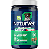NaturVet Hickory Bacon Flavor Gut Health + Allergy Dual Action Supplement for Dogs