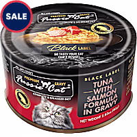 Fussie Cat Premium Tuna w/Salmon in Gravy Cat Food