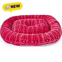 Petco Red & Pink Fish Bolster Mat Cat Bed