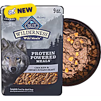 Blue Buffalo Wilderness Protein Powered Meals, Chicken, High-Protein Adult Wet Dog Food