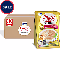 Inaba Churu Chicken Recipe with Salmon Entree Bisque Pouch Cat Food