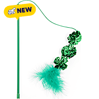 Petco Green Holiday Crinkle Cat Teaser Toy