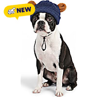 Petco Holiday Teddy Bear Ear Navy Pet Hat