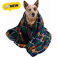 Petco Holiday Teddy Bear Print Throw Blanket