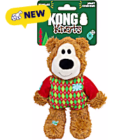 KONG Red Holiday Wild Knots Sweater Bear for Dogs