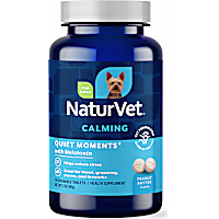 NaturVet Quiet Moments Calming Supplement, Peanut Butter Flavor for Dogs