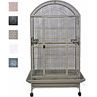 A&E Cage Company Macaw Mansion Dometop Bird Cage in Black