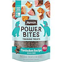Merrick Power Bites Grain Free Snack with Real Turducken Recipe Natural Soft and Chewy Real Meat Dog Treats