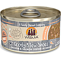 Weruva Stew! Goody Stew Shoes Chicken & Salmon Dinner in Gravy Wet Cat Food