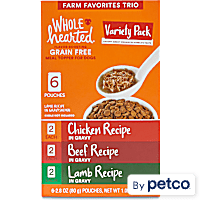 WholeHearted Grain-Free Farm Favorites Trio Gravy Puree Dog Meal Topper Variety Pack