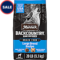 Merrick Backcountry Grain Free Kibble with Freeze Dried Raw Pieces, Large Breed Recipe Adult Dry Dog Food