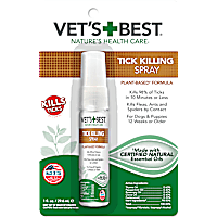 Vet's Best Tick Killing Spray Plant-Based Formula for Dogs and Puppies