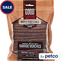 Good Lovin' Highly Digestible Beef Basted Rawhide Munchies Dog Treats
