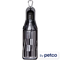EveryYay Wet Your Whistle Black Plastic Water Dispenser for Dogs