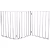 PETMAKER Freestanding Wooden White Pet Gate
