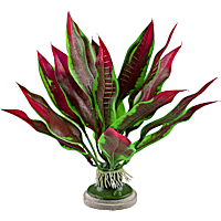 GloFish Leaf Plant Aquarium Decor Fluorescent Under Blue LED Light