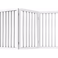 Pet Adobe White Freestanding 3 Panel Pet Gate