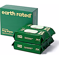 Earth Rated Unscented Hypoallergenic Dog Wipes, Cleaning and Odor-Controlling Grooming Wipes for Paws
