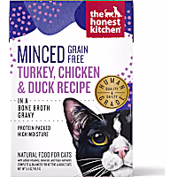 The Honest Kitchen Grain Free Minced Turkey, Chicken & Duck Recipe in a Bone Broth Gravy Wet Cat Food