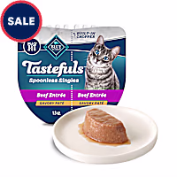 Blue Buffalo Tastefuls Spoonless Singles Beef Entree Natural Wet Cat Food Pate